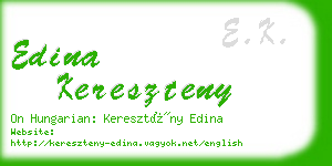 edina kereszteny business card